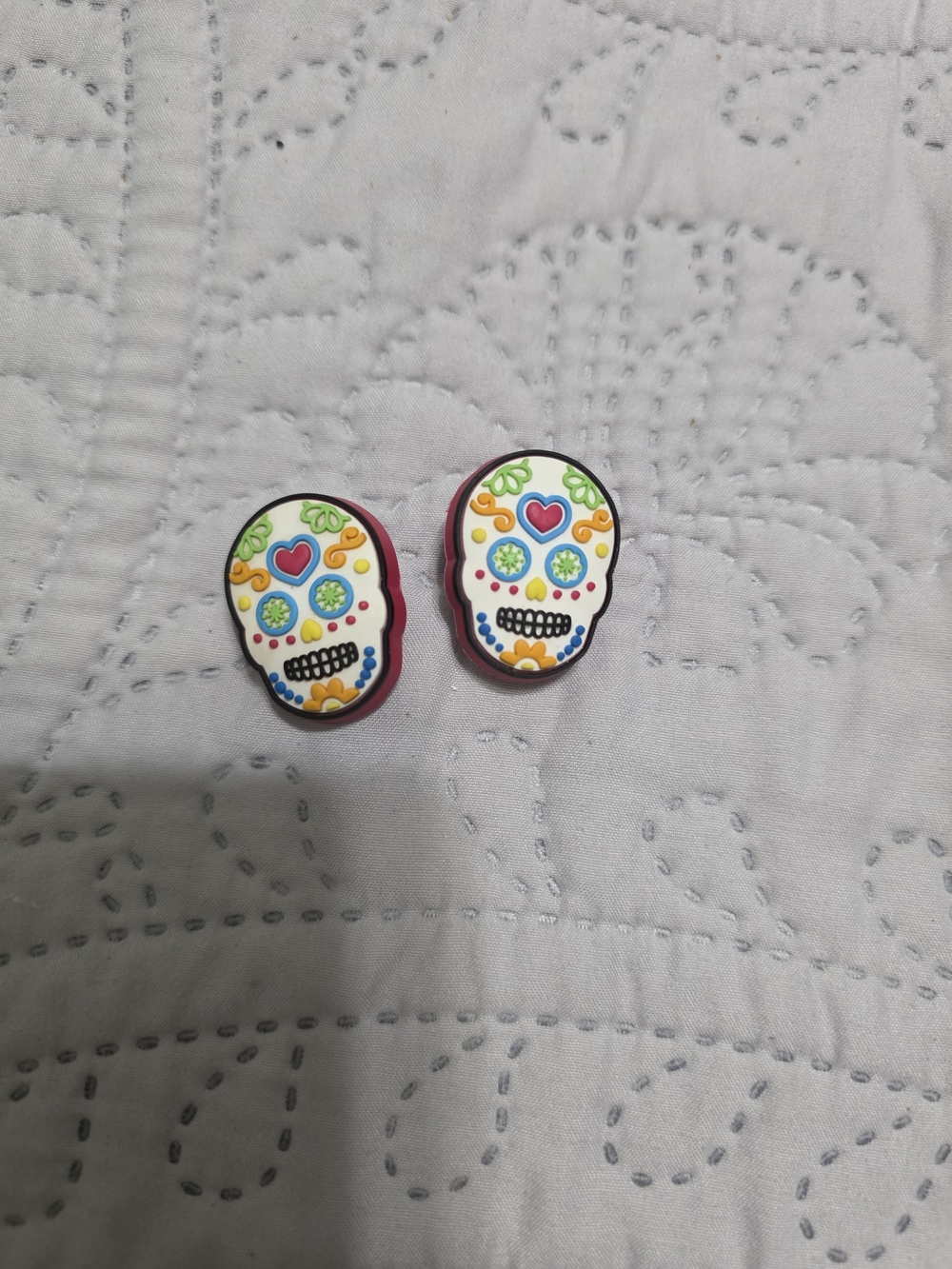 Day of the Dead Skull Shoe Charms Crocs Jibbets